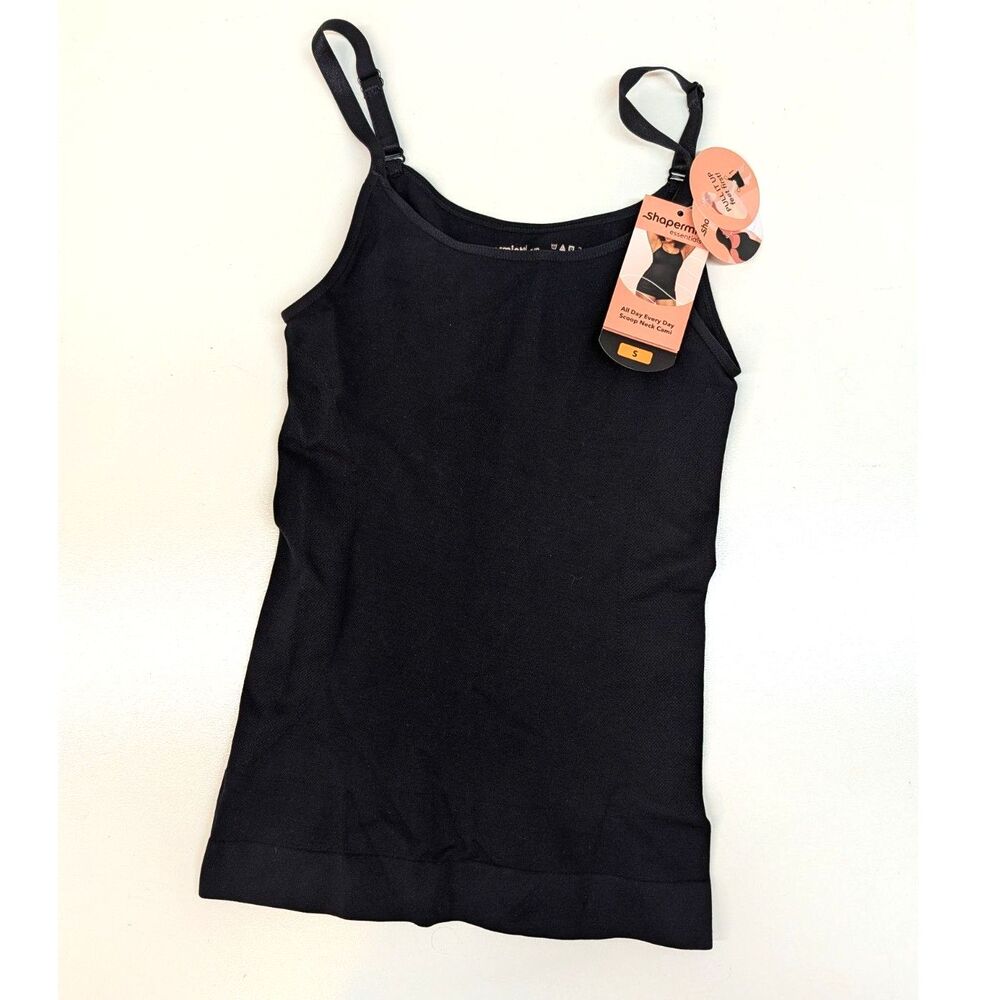 Shapermint Scoopneck All Day Black Cami, size S